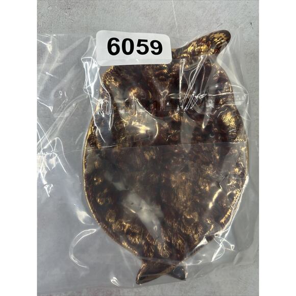 Vintage OWL Ceramic soap dish Reto1970’s style Dark Red And Gold - Picture 10 of 10